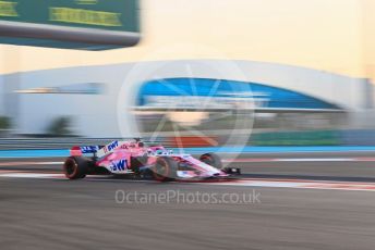 World © Octane Photographic Ltd. Formula 1 –  Abu Dhabi GP - Practice 2. Racing Point Force India VJM11 - Sergio Perez. Yas Marina Circuit, Abu Dhabi. Friday 23rd November 2018.