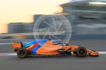 World © Octane Photographic Ltd. Formula 1 –  Abu Dhabi GP - Practice 2. McLaren MCL33 – Fernando Alonso. Yas Marina Circuit, Abu Dhabi. Friday 23rd November 2018.