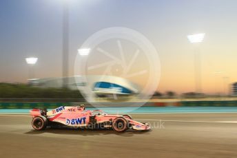 World © Octane Photographic Ltd. Formula 1 –  Abu Dhabi GP - Practice 2. Racing Point Force India VJM11 - Esteban Ocon. Yas Marina Circuit, Abu Dhabi. Friday 23rd November 2018.