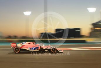 World © Octane Photographic Ltd. Formula 1 –  Abu Dhabi GP - Practice 2. Racing Point Force India VJM11 - Sergio Perez. Yas Marina Circuit, Abu Dhabi. Friday 23rd November 2018.