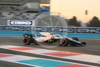 World © Octane Photographic Ltd. Formula 1 –  Abu Dhabi GP - Practice 2. Williams Martini Racing FW41 – Sergey Sirotkin. Yas Marina Circuit, Abu Dhabi. Friday 23rd November 2018.