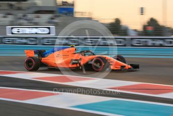 World © Octane Photographic Ltd. Formula 1 –  Abu Dhabi GP - Practice 2. McLaren MCL33 – Stoffel Vandoorne. Yas Marina Circuit, Abu Dhabi. Friday 23rd November 2018.