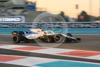 World © Octane Photographic Ltd. Formula 1 –  Abu Dhabi GP - Practice 2. Williams Martini Racing FW41 – Lance Stroll. Yas Marina Circuit, Abu Dhabi. Friday 23rd November 2018.