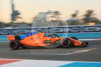 World © Octane Photographic Ltd. Formula 1 –  Abu Dhabi GP - Practice 2. McLaren MCL33 – Stoffel Vandoorne. Yas Marina Circuit, Abu Dhabi. Friday 23rd November 2018.