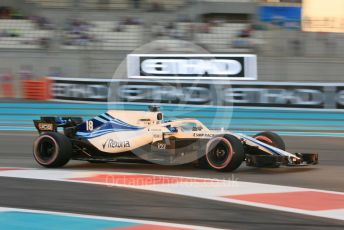 World © Octane Photographic Ltd. Formula 1 –  Abu Dhabi GP - Practice 2. Williams Martini Racing FW41 – Lance Stroll. Yas Marina Circuit, Abu Dhabi. Friday 23rd November 2018.