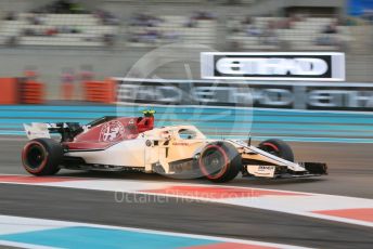 World © Octane Photographic Ltd. Formula 1 –  Abu Dhabi GP - Practice 2. Alfa Romeo Sauber F1 Team C37 – Charles Leclerc. Yas Marina Circuit, Abu Dhabi. Friday 23rd November 2018.