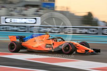 World © Octane Photographic Ltd. Formula 1 –  Abu Dhabi GP - Practice 2. McLaren MCL33 – Stoffel Vandoorne. Yas Marina Circuit, Abu Dhabi. Friday 23rd November 2018.