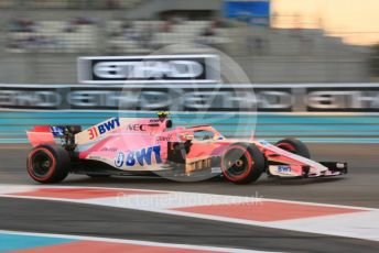 World © Octane Photographic Ltd. Formula 1 –  Abu Dhabi GP - Practice 2. Racing Point Force India VJM11 - Esteban Ocon. Yas Marina Circuit, Abu Dhabi. Friday 23rd November 2018.