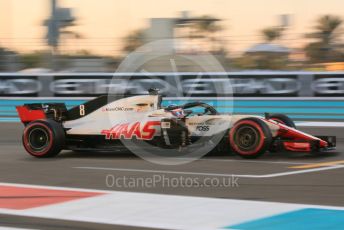 World © Octane Photographic Ltd. Formula 1 –  Abu Dhabi GP - Practice 2. Haas F1 Team VF-18 – Romain Grosjean. Yas Marina Circuit, Abu Dhabi. Friday 23rd November 2018.