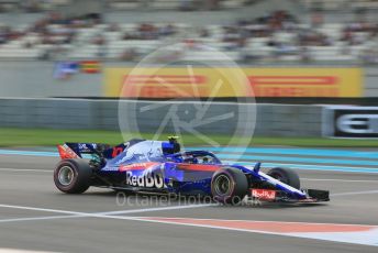 World © Octane Photographic Ltd. Formula 1 –  Abu Dhabi GP - Practice 2. Scuderia Toro Rosso STR13 – Pierre Gasly. Yas Marina Circuit, Abu Dhabi. Friday 23rd November 2018.