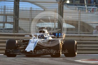 World © Octane Photographic Ltd. Formula 1 –  Abu Dhabi GP - Practice 2. Williams Martini Racing FW41 – Lance Stroll. Yas Marina Circuit, Abu Dhabi. Friday 23rd November 2018.