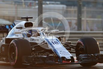 World © Octane Photographic Ltd. Formula 1 –  Abu Dhabi GP - Practice 2. Williams Martini Racing FW41 – Lance Stroll. Yas Marina Circuit, Abu Dhabi. Friday 23rd November 2018.