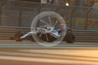 World © Octane Photographic Ltd. Formula 1 –  Abu Dhabi GP - Practice 2. Williams Martini Racing FW41 – Sergey Sirotkin. Yas Marina Circuit, Abu Dhabi. Friday 23rd November 2018.