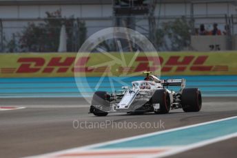 World © Octane Photographic Ltd. Formula 1 –  Abu Dhabi GP - Practice 2. Alfa Romeo Sauber F1 Team C37 – Charles Leclerc. Yas Marina Circuit, Abu Dhabi. Friday 23rd November 2018.