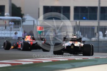 World © Octane Photographic Ltd. Formula 1 –  Abu Dhabi GP - Practice 2. Aston Martin Red Bull Racing TAG Heuer RB14 – Daniel Ricciardo and Max Verstappen. Yas Marina Circuit, Abu Dhabi. Friday 23rd November 2018.