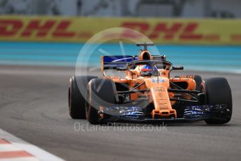 World © Octane Photographic Ltd. Formula 1 –  Abu Dhabi GP - Practice 2. McLaren MCL33 – Fernando Alonso. Yas Marina Circuit, Abu Dhabi. Friday 23rd November 2018.