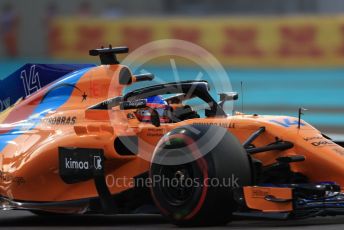 World © Octane Photographic Ltd. Formula 1 –  Abu Dhabi GP - Practice 2. McLaren MCL33 – Fernando Alonso. Yas Marina Circuit, Abu Dhabi. Friday 23rd November 2018.