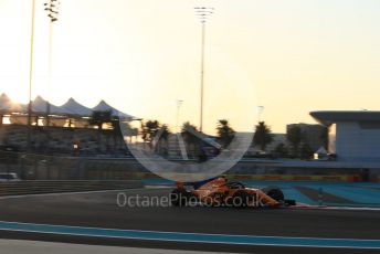 World © Octane Photographic Ltd. Formula 1 –  Abu Dhabi GP - Practice 2. McLaren MCL33 – Stoffel Vandoorne. Yas Marina Circuit, Abu Dhabi. Friday 23rd November 2018.