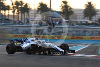World © Octane Photographic Ltd. Formula 1 –  Abu Dhabi GP - Practice 2. Williams Martini Racing FW41 – Lance Stroll. Yas Marina Circuit, Abu Dhabi. Friday 23rd November 2018.