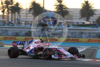 World © Octane Photographic Ltd. Formula 1 –  Abu Dhabi GP - Practice 2. Racing Point Force India VJM11 - Esteban Ocon. Yas Marina Circuit, Abu Dhabi. Friday 23rd November 2018.
