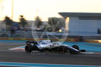World © Octane Photographic Ltd. Formula 1 –  Abu Dhabi GP - Practice 2. Williams Martini Racing FW41 – Sergey Sirotkin. Yas Marina Circuit, Abu Dhabi. Friday 23rd November 2018.