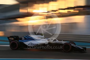 World © Octane Photographic Ltd. Formula 1 –  Abu Dhabi GP - Practice 2. Williams Martini Racing FW41 – Sergey Sirotkin. Yas Marina Circuit, Abu Dhabi. Friday 23rd November 2018.