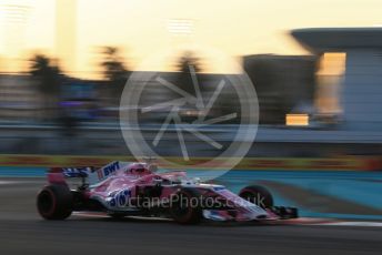 World © Octane Photographic Ltd. Formula 1 –  Abu Dhabi GP - Practice 2. Racing Point Force India VJM11 - Sergio Perez. Yas Marina Circuit, Abu Dhabi. Friday 23rd November 2018.