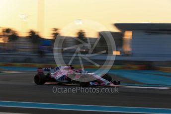 World © Octane Photographic Ltd. Formula 1 –  Abu Dhabi GP - Practice 2. Racing Point Force India VJM11 - Sergio Perez. Yas Marina Circuit, Abu Dhabi. Friday 23rd November 2018.
