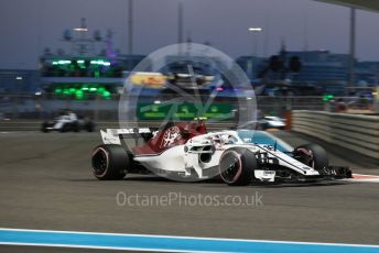 World © Octane Photographic Ltd. Formula 1 –  Abu Dhabi GP - Practice 2. Alfa Romeo Sauber F1 Team C37 – Charles Leclerc and Williams Martini Racing FW41 – Sergey Sirotkin. Yas Marina Circuit, Abu Dhabi. Friday 23rd November 2018.