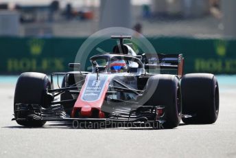 World © Octane Photographic Ltd. Formula 1 –  Abu Dhabi GP - Practice 3. Haas F1 Team VF-18 – Romain Grosjean. Yas Marina Circuit, Abu Dhabi. Saturday 24th November 2018.