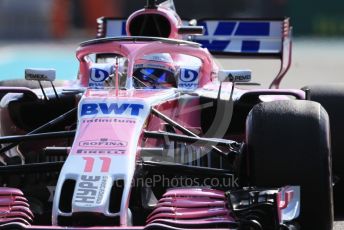 World © Octane Photographic Ltd. Formula 1 –  Abu Dhabi GP - Practice 3. Racing Point Force India VJM11 - Sergio Perez. Yas Marina Circuit, Abu Dhabi. Saturday 24th November 2018.