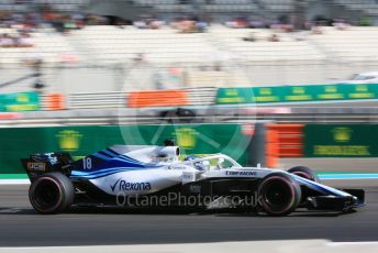 World © Octane Photographic Ltd. Formula 1 –  Abu Dhabi GP - Practice 3. Williams Martini Racing FW41 – Lance Stroll. Yas Marina Circuit, Abu Dhabi. Saturday 24th November 2018.