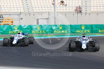 World © Octane Photographic Ltd. Formula 1 –  Abu Dhabi GP - Practice 3. Williams Martini Racing FW41 – Lance Stroll and Sergey Sirotkin. Yas Marina Circuit, Abu Dhabi. Saturday 24th November 2018.