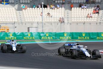 World © Octane Photographic Ltd. Formula 1 –  Abu Dhabi GP - Practice 3. Williams Martini Racing FW41 – Lance Stroll and Sergey Sirotkin. Yas Marina Circuit, Abu Dhabi. Saturday 24th November 2018.
