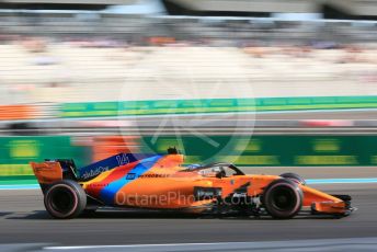 World © Octane Photographic Ltd. Formula 1 –  Abu Dhabi GP - Practice 3. McLaren MCL33 – Fernando Alonso. Yas Marina Circuit, Abu Dhabi. Saturday 24th November 2018.
