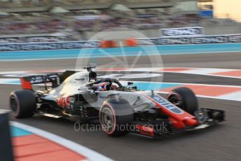 World © Octane Photographic Ltd. Formula 1 –  Abu Dhabi GP - Qualifying. Haas F1 Team VF-18 – Romain Grosjean. Yas Marina Circuit, Abu Dhabi. Saturday 24th November 2018.