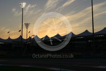 World © Octane Photographic Ltd. Formula 1 –  Abu Dhabi GP - Qualifying. Pit Entry at Twilight. Yas Marina Circuit, Abu Dhabi. Saturday 24th November 2018.