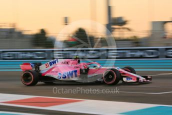 World © Octane Photographic Ltd. Formula 1 –  Abu Dhabi GP - Qualifying. Racing Point Force India VJM11 - Esteban Ocon. Yas Marina Circuit, Abu Dhabi. Saturday 24th November 2018.
