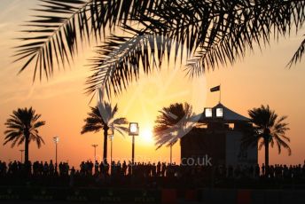 World © Octane Photographic Ltd. Formula 1 –  Abu Dhabi GP - Qualifying. Crowds on The Hill at Twilight. Yas Marina Circuit, Abu Dhabi. Saturday 24th November 2018.