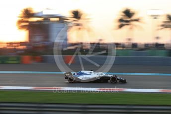 World © Octane Photographic Ltd. Formula 1 –  Abu Dhabi GP - Qualifying. Williams Martini Racing FW41 – Lance Stroll. Yas Marina Circuit, Abu Dhabi. Saturday 24th November 2018.