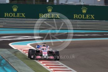 World © Octane Photographic Ltd. Formula 1 –  Abu Dhabi GP - Qualifying. Racing Point Force India VJM11 - Sergio Perez. Yas Marina Circuit, Abu Dhabi. Saturday 24th November 2018.