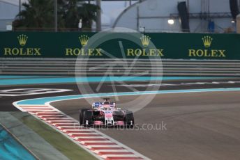 World © Octane Photographic Ltd. Formula 1 –  Abu Dhabi GP - Qualifying. Racing Point Force India VJM11 - Sergio Perez. Yas Marina Circuit, Abu Dhabi. Saturday 24th November 2018.