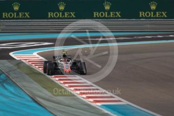 World © Octane Photographic Ltd. Formula 1 –  Abu Dhabi GP - Qualifying. Haas F1 Team VF-18 – Kevin Magnussen. Yas Marina Circuit, Abu Dhabi. Saturday 24th November 2018.