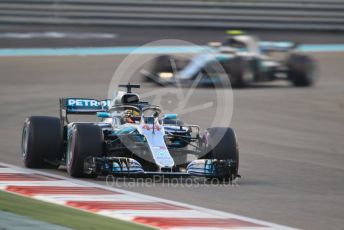 World © Octane Photographic Ltd. Formula 1 –  Abu Dhabi GP - Race. Mercedes AMG Petronas Motorsport AMG F1 W09 EQ Power+ - Lewis Hamilton and Valtteri Bottas. Yas Marina Circuit, Abu Dhabi. Sunday 25th November 2018.