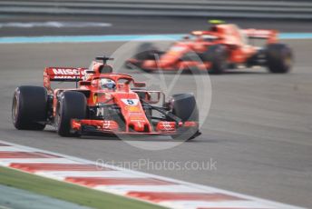 World © Octane Photographic Ltd. Formula 1 –  Abu Dhabi GP - Race. Scuderia Ferrari SF71-H – Sebastian Vettel and Kimi Raikkonen. Yas Marina Circuit, Abu Dhabi. Sunday 25th November 2018.