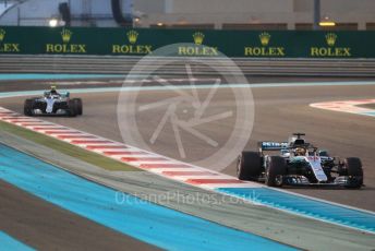 World © Octane Photographic Ltd. Formula 1 –  Abu Dhabi GP - Race. Mercedes AMG Petronas Motorsport AMG F1 W09 EQ Power+ - Lewis Hamilton and Valtteri Bottas. Yas Marina Circuit, Abu Dhabi. Sunday 25th November 2018.