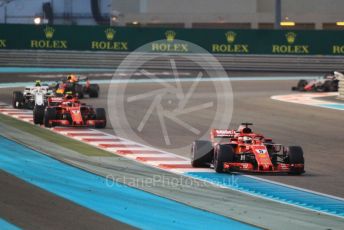 World © Octane Photographic Ltd. Formula 1 –  Abu Dhabi GP - Race. Scuderia Ferrari SF71-H – Sebastian Vettel and Kimi Raikkonen. Yas Marina Circuit, Abu Dhabi. Sunday 25th November 2018.