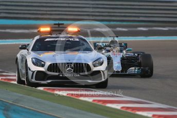 World © Octane Photographic Ltd. Formula 1 –  Abu Dhabi GP - Race. The Safety Car leads Mercedes AMG Petronas Motorsport AMG F1 W09 EQ Power+ - Lewis Hamilton. Yas Marina Circuit, Abu Dhabi. Sunday 25th November 2018.