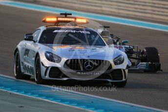 World © Octane Photographic Ltd. Formula 1 –  Abu Dhabi GP - Race. The Safety Car leads Mercedes AMG Petronas Motorsport AMG F1 W09 EQ Power+ - Lewis Hamilton. Yas Marina Circuit, Abu Dhabi. Sunday 25th November 2018.