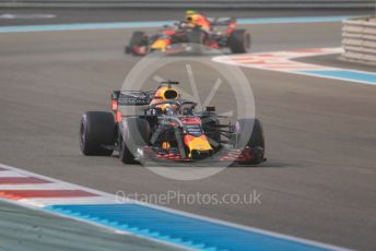 World © Octane Photographic Ltd. Formula 1 –  Abu Dhabi GP - Race. Aston Martin Red Bull Racing TAG Heuer RB14 – Daniel Ricciardo and Max Verstappen. Yas Marina Circuit, Abu Dhabi. Sunday 25th November 2018.